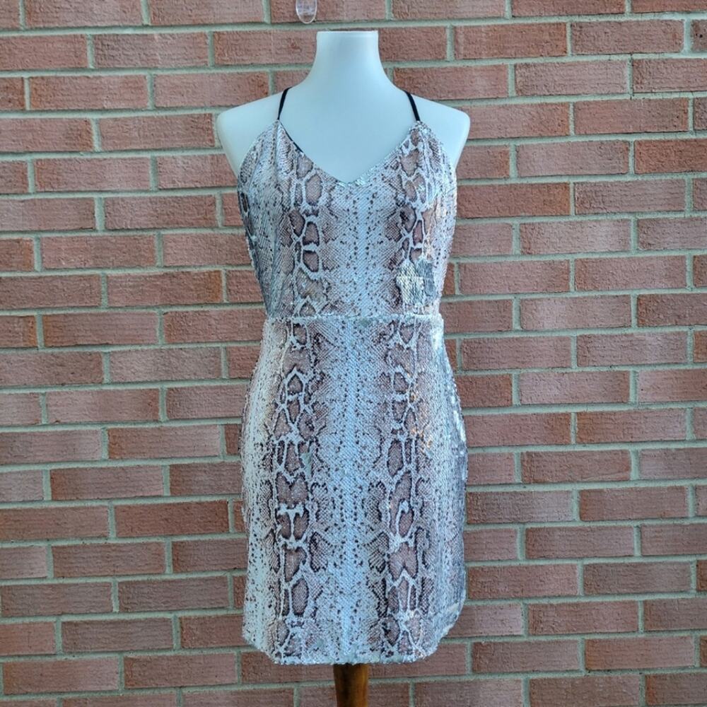 Kontatto Sequin Python Snake Print Dress Size Large
